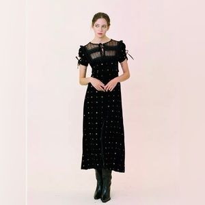 B.Fleurs Black Party Dress